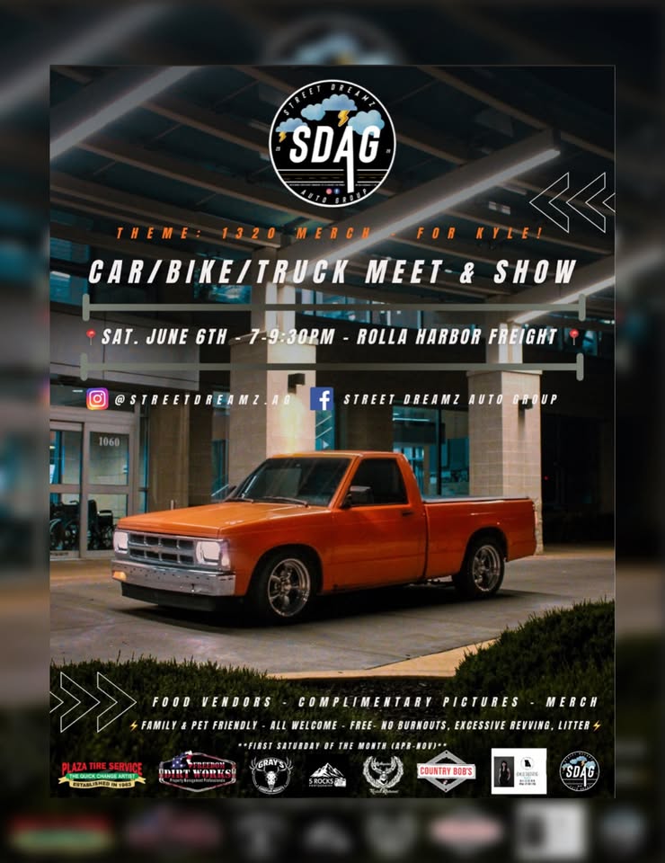 Flyer for Car/Bike/Truck June Meet & Show – Pres. By Street Dreamz Auto Group