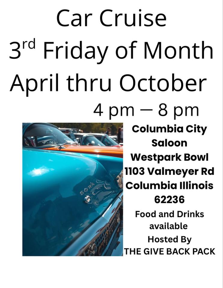 Flyer for Columbia City Saloon Westpark Bowl Car Cruise