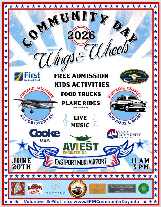 Flyer for Community Day 2026 Wings & Wheels