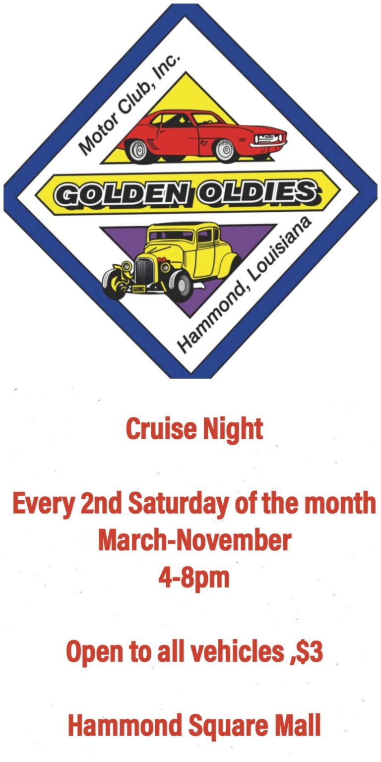 Flyer for Motor Club, Inc. Golden Oldies Cruise Night