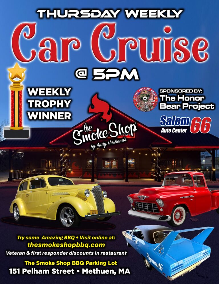 Flyer for The Smoke Shop Car Cruise