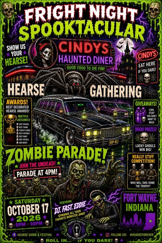 Flyer for Fright Night Spooktacular Cindys Haunted Diner