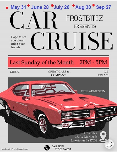 Flyer for Frostbitez Presents Car Cruise