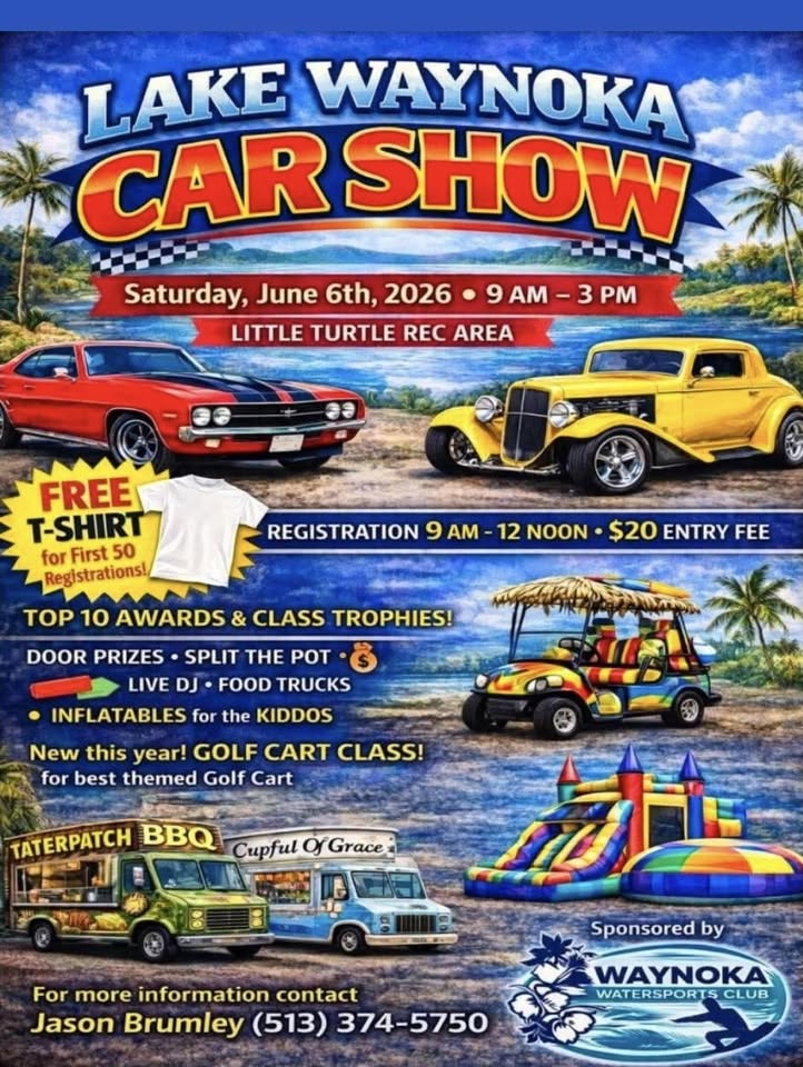 Flyer for Lake Waynoka 2026 Car Show