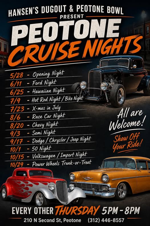 Flyer for Peotone Cruise Nights