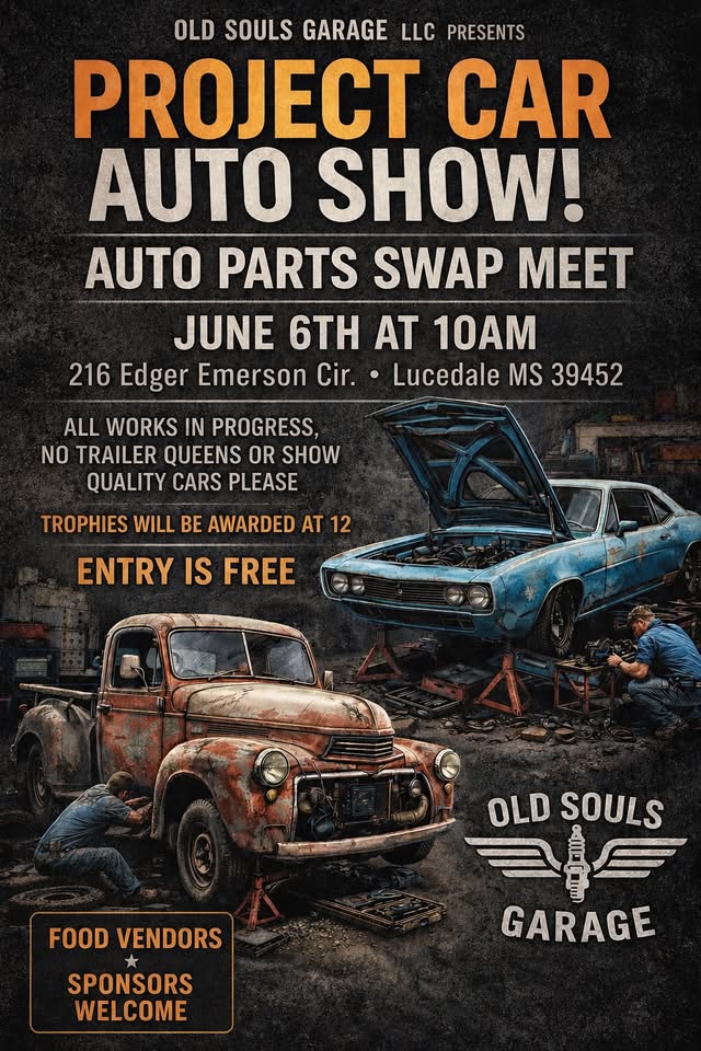 Flyer for Project Car Auto Show & Swap Meet