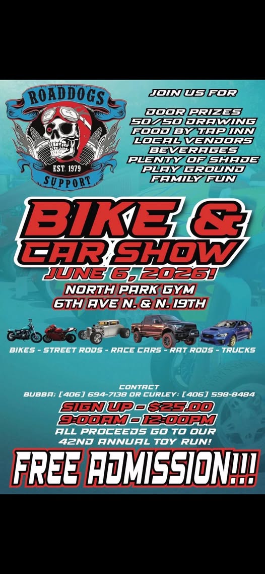 Flyer for Roaddogs Bike & Car Show