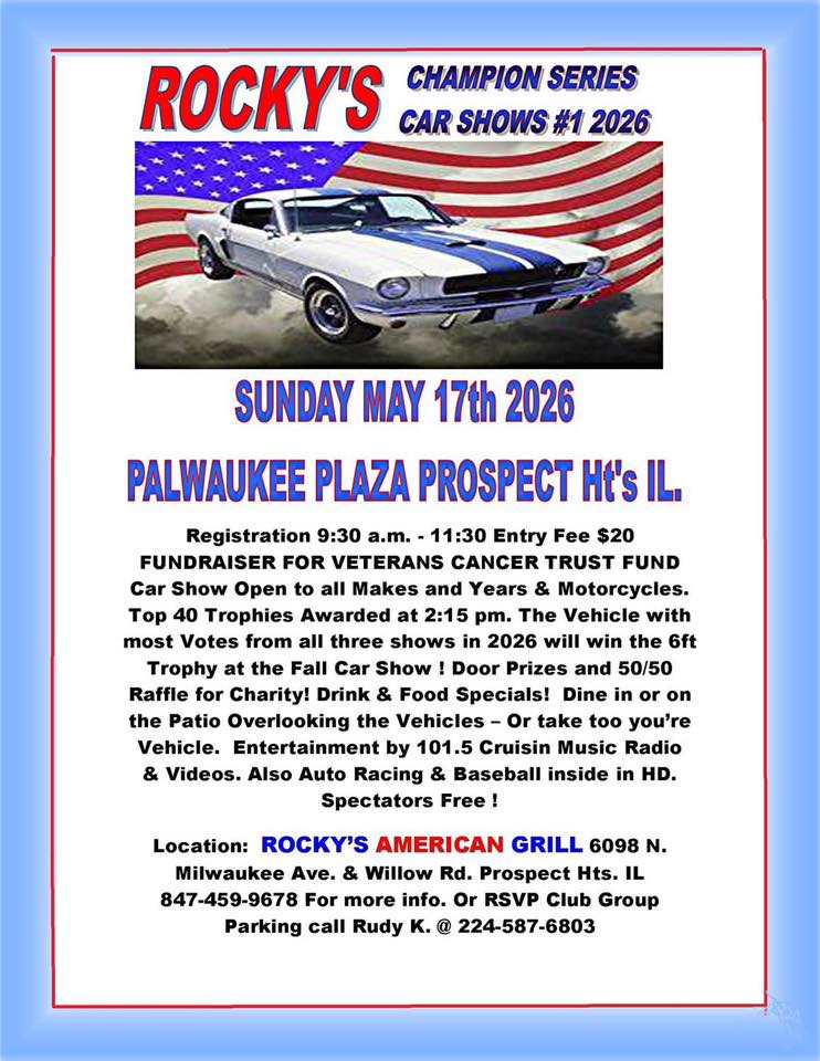 Flyer for Rocky�s Champion Series Car Shows #1 2026