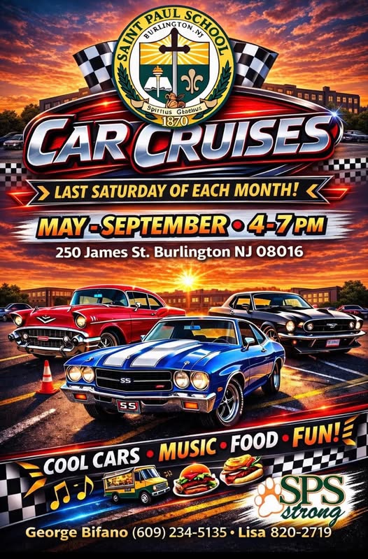 Flyer for Saint Paul School Car Cruise