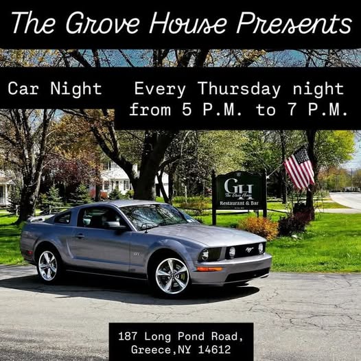Flyer for The Grove House Presents Car Night