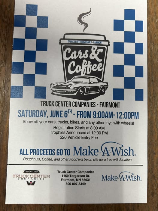 Flyer for Truck Center Companies – Fairmont Cars & Coffee