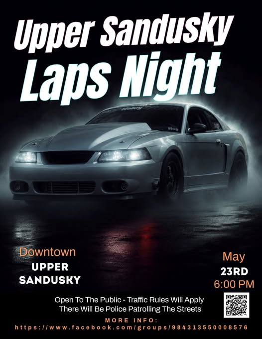 Flyer for Upper Sandusky Laps Night