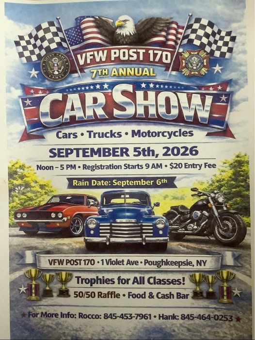 Flyer for VFW Post 170 7th Annual Car Show