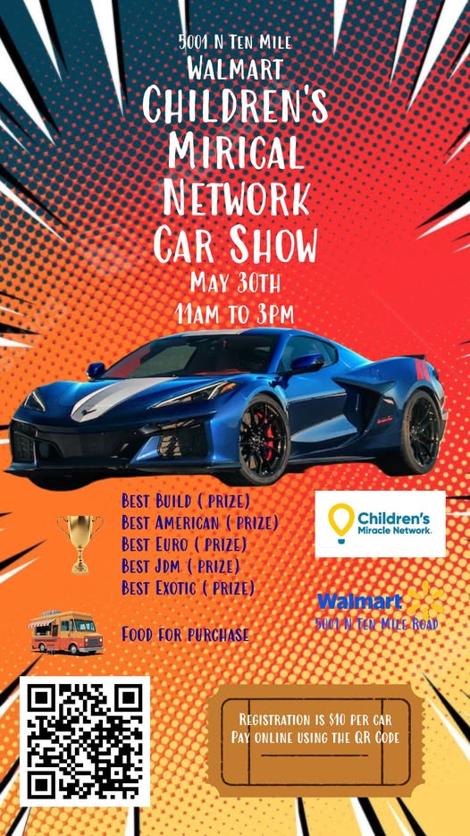 Flyer for Walmart Children’s Miracle Network Car Show