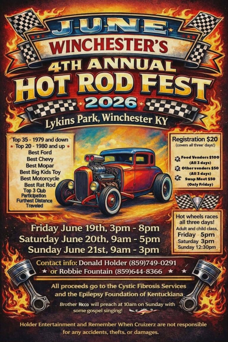 Flyer for Winchester’s 4th Annual Hot Rod Fest