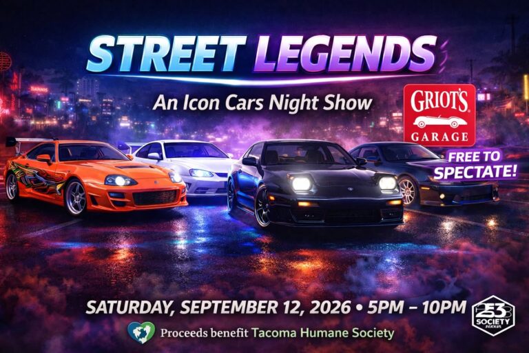 Flyer for Griot’s Garage Street Legends an Icon Cars Night Show