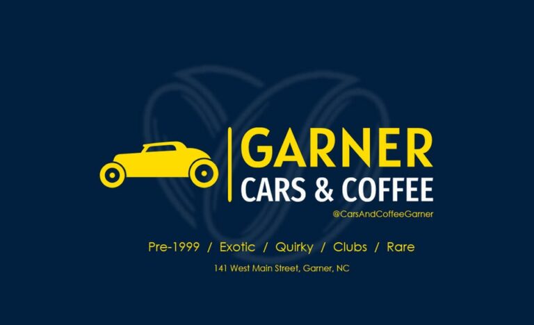 Flyer for Cars and Coffee Garner