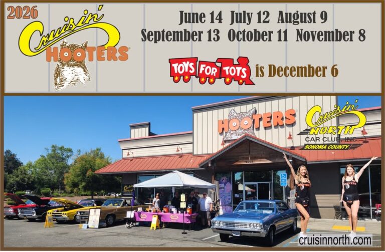 Flyer for Cruisin’ Hooters by Cruisin’ North Car Club, Inc.