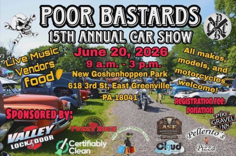 Flyer for Poor Bastards 15th Annual Car Show