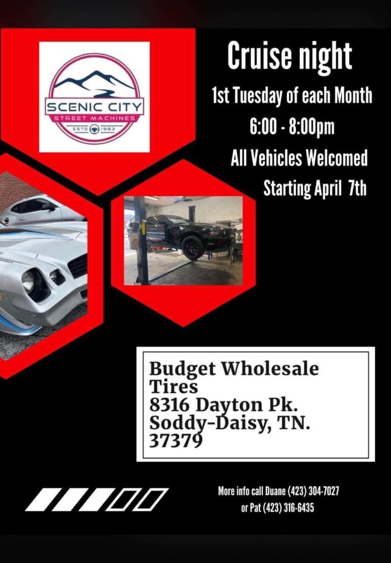 Flyer for Scenic City Street Machines Cruise Night