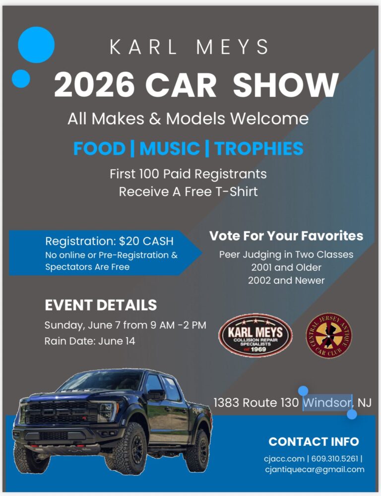 Flyer for Karl Meys 2026 Car Show