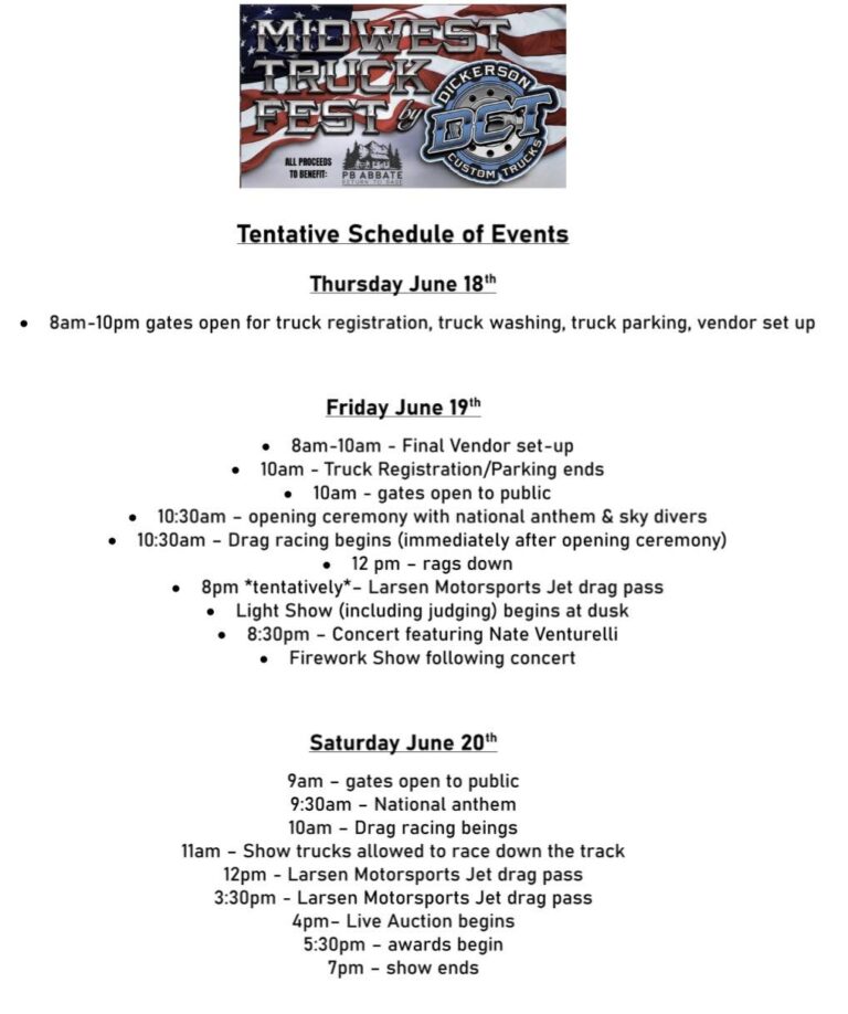 Flyer for Midwest Truck Fest by Dickerson Custom Trucks