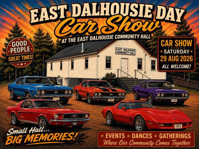 Flyer for East Dalhousie Day Car Show