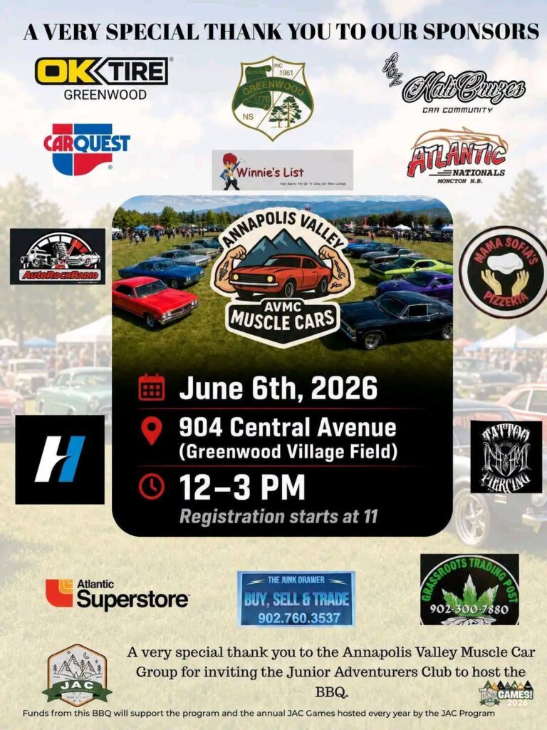 Flyer for Annapolis Valley Muscle Cars