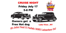 Flyer for St. John’s Lawn Fete Cruise Night
