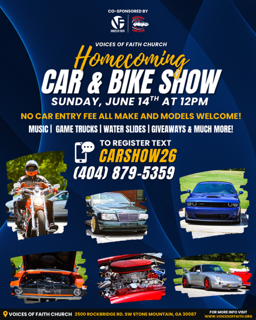 Flyer for Archway Car Club Car & Bike Show