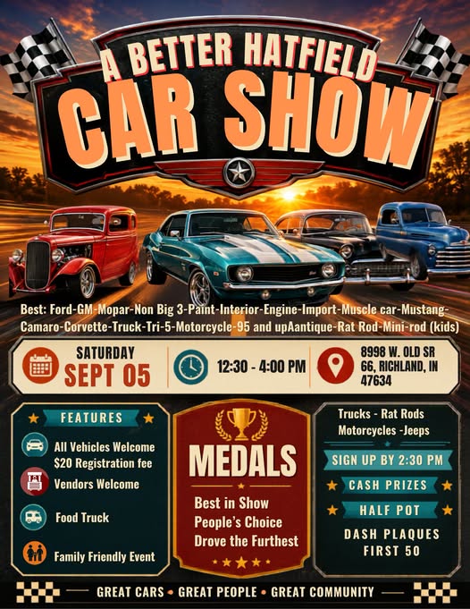 Flyer for A Better Hatfield Car Show