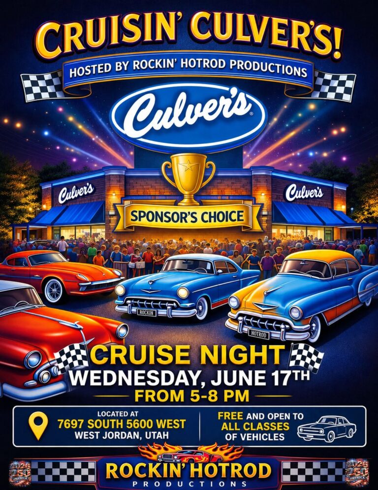 Flyer for Rockin’ Hotrod Productions Cruisin’ Culver’s