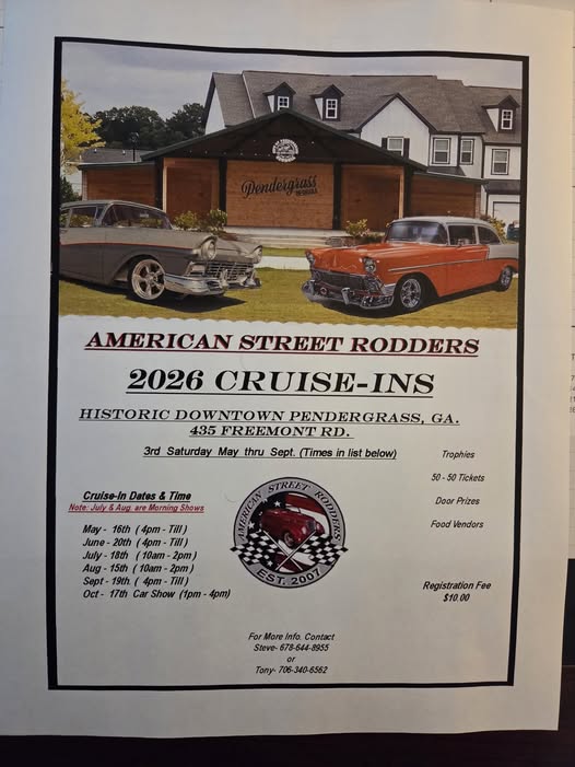 Promotional image for American Street Rodders 2026 Cruise-Ins