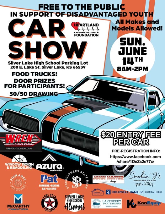 Flyer for Car Show @ Silver Lake High School Parking Lot