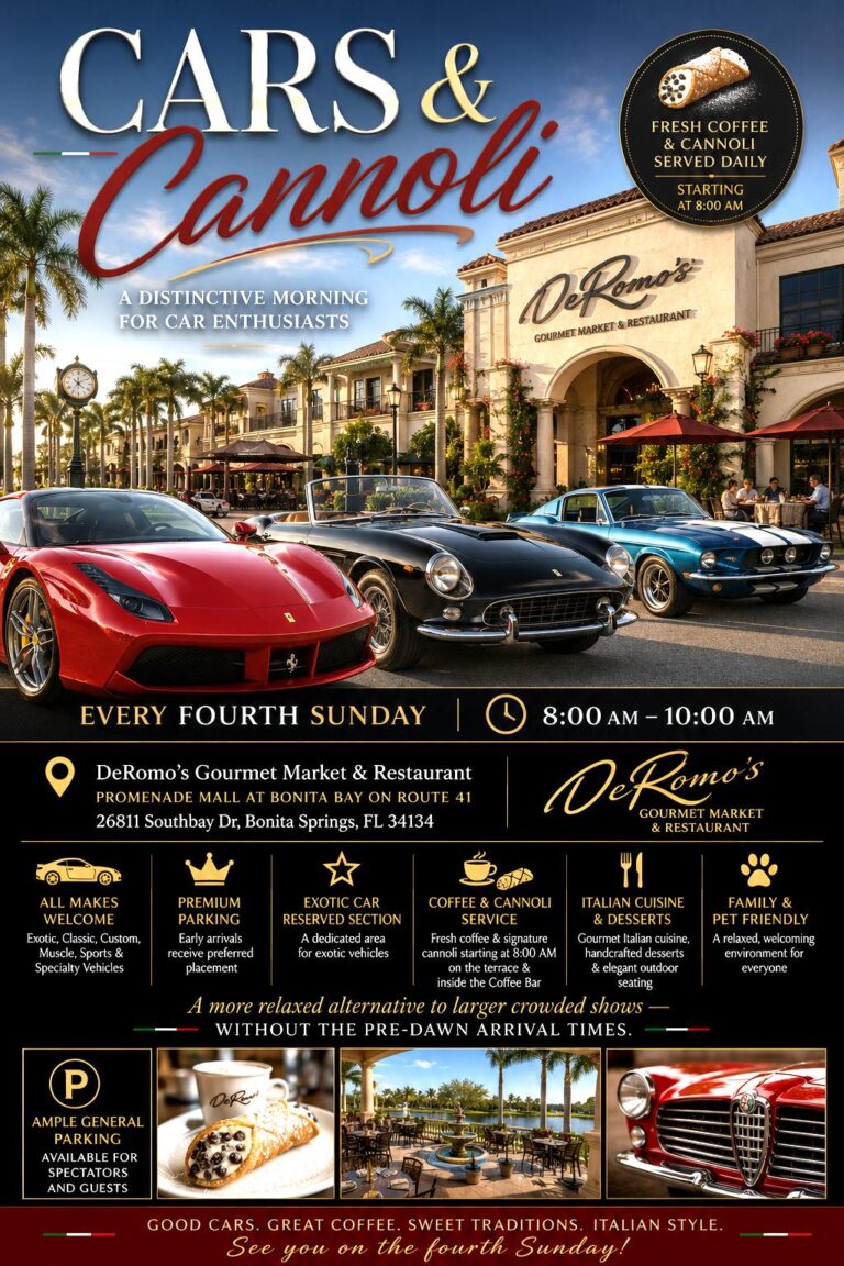 Flyer for Cars and Cannoli