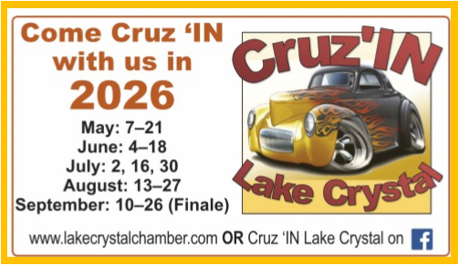 Flyer for Cruz ‘in Lake Crystal