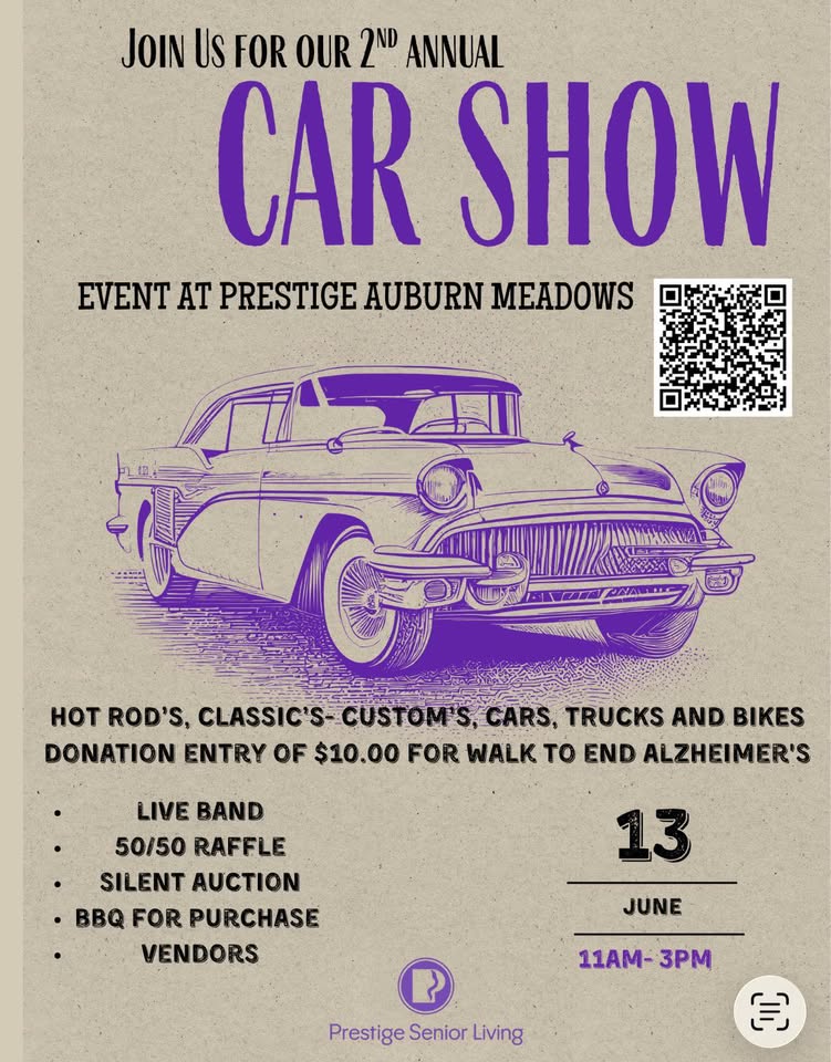 Flyer for Drive Out Alzheimer’s Car Show