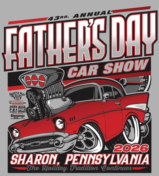 Flyer for Father’s Day Car Show – Sharon PA