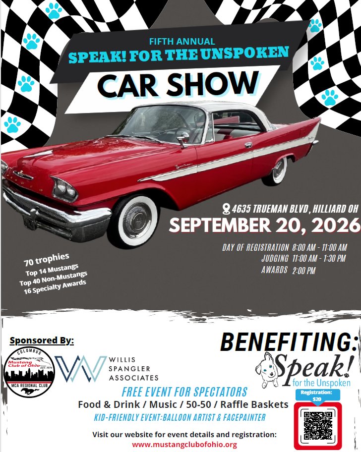 Flyer for Fifth Annual Speak! for the Unspoken Car Show