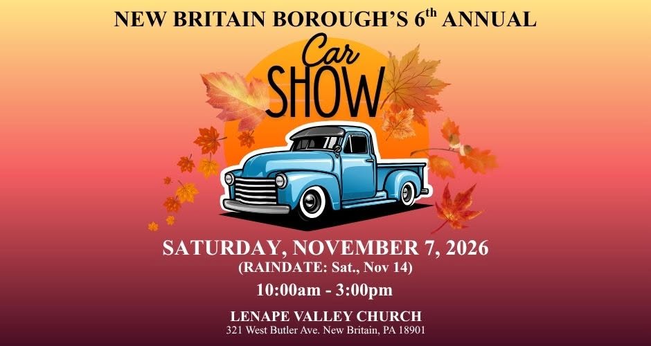 New Britain Borough’s 6th Annual Car Show Graphic