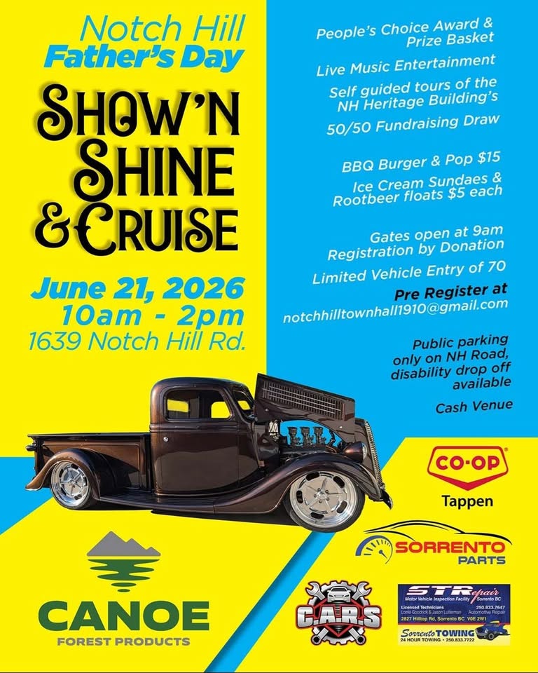 Flyer for Notch Hill Father’s Day Show’n Shine & Cruise