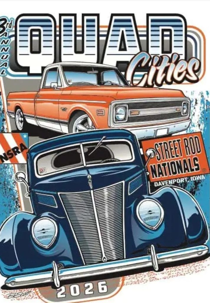 Flyer for NSRA Quad Cities Street Rod Nationals