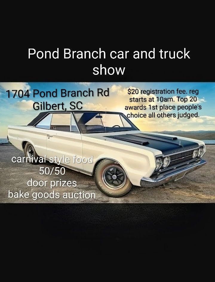 Flyer for Pond Branch Car and Truck Show
