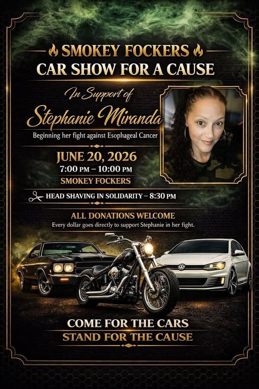 Flyer for Smokey Fockers Car Show for a Cause