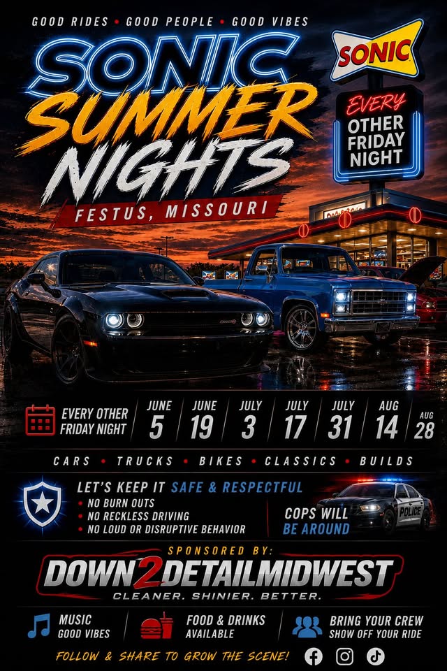 Flyer for Sonic Summer Nightz Starts @ 6:00 PM