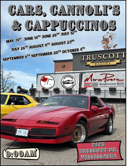 Flyer for Truscott Bakery Cars, Cannoli’s & Cappuccinos