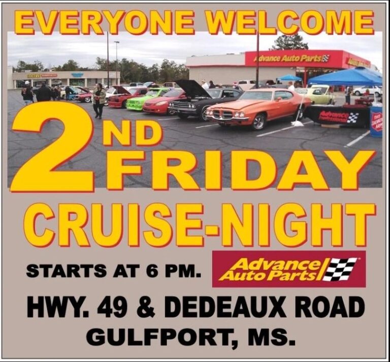 Flyer for Advance Auto Parts Friday Cruise Night
