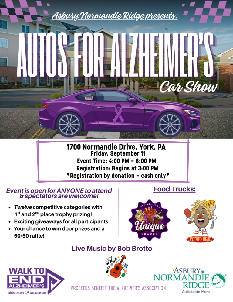 Flyer for Autos for Alzheimer’s