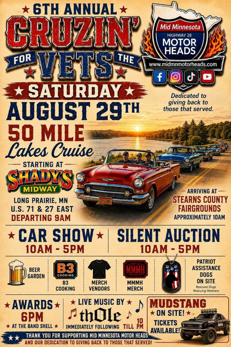 Flyer for Cruzin’ for the Vets Lake Cruise
