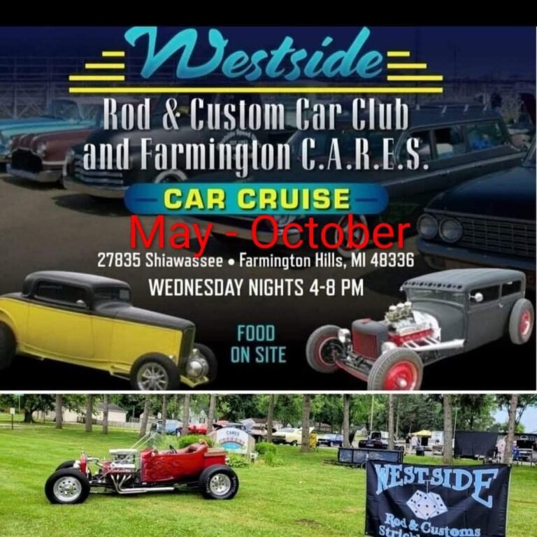 Flyer for Westside Rod & Custom Car Club Car Cruise
